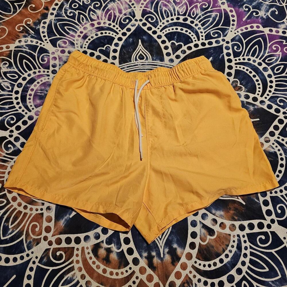ASOS Men's Yellow Swim Trunks